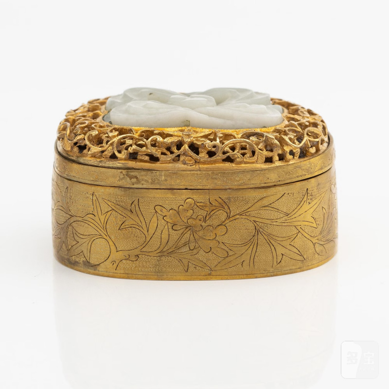 A gilded box with an 'endless knot' inlay, - 图2